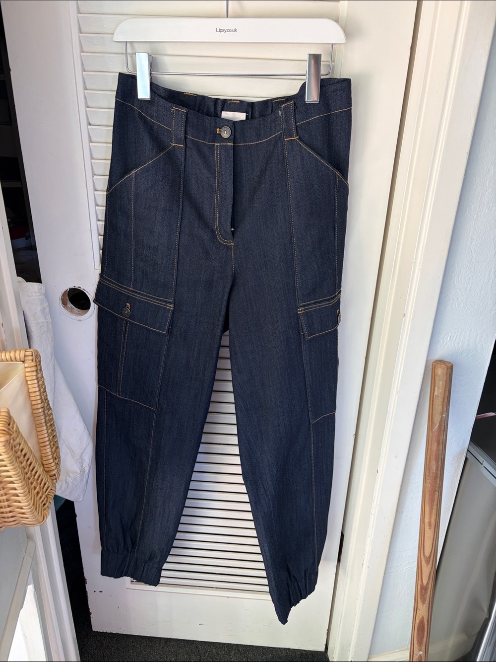 cinq a sept Dark Blue Cargo Jogger Jeans